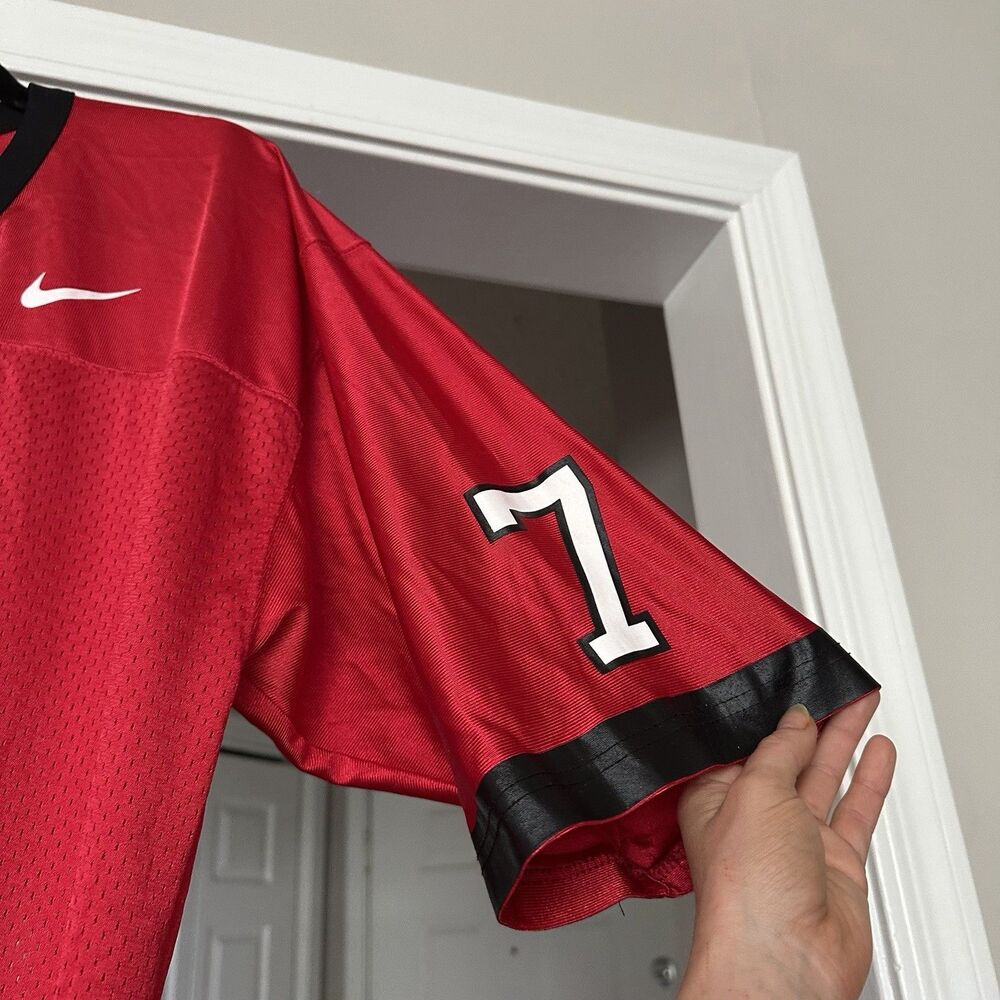Georgia Bulldogs Nike #7 Matthew Stafford Men Jersey - Red Size Large - Picture 6 of 11
